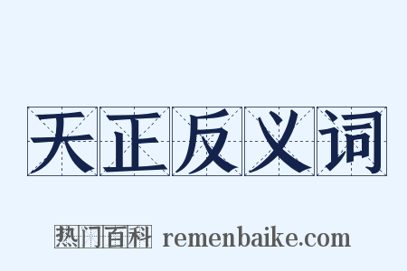 天正反义词是什么意思的图片